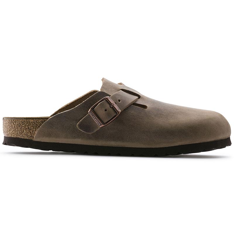 Birkenstock Oiled Læder Boston Dame Brune | DK 320TCE